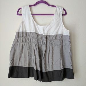 CATO Tri-colored Sleeveless Dress Shirt- 22/24W